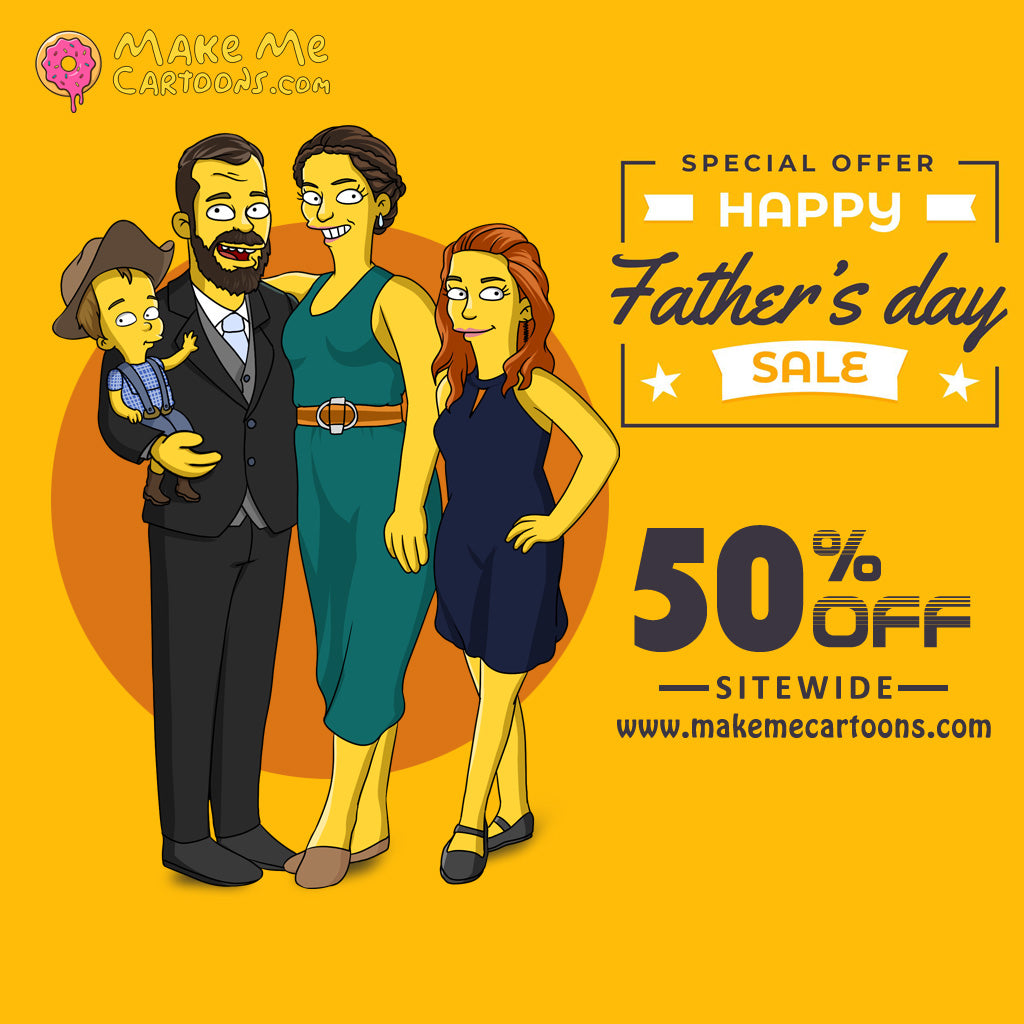 Custom Simpsons Style Portrait for Father's Day 2021