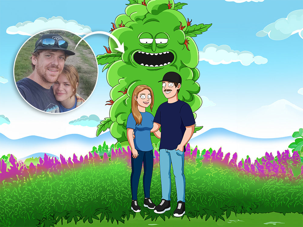 Rick and Morty Style Custom Portrait - Make Me Cartoons