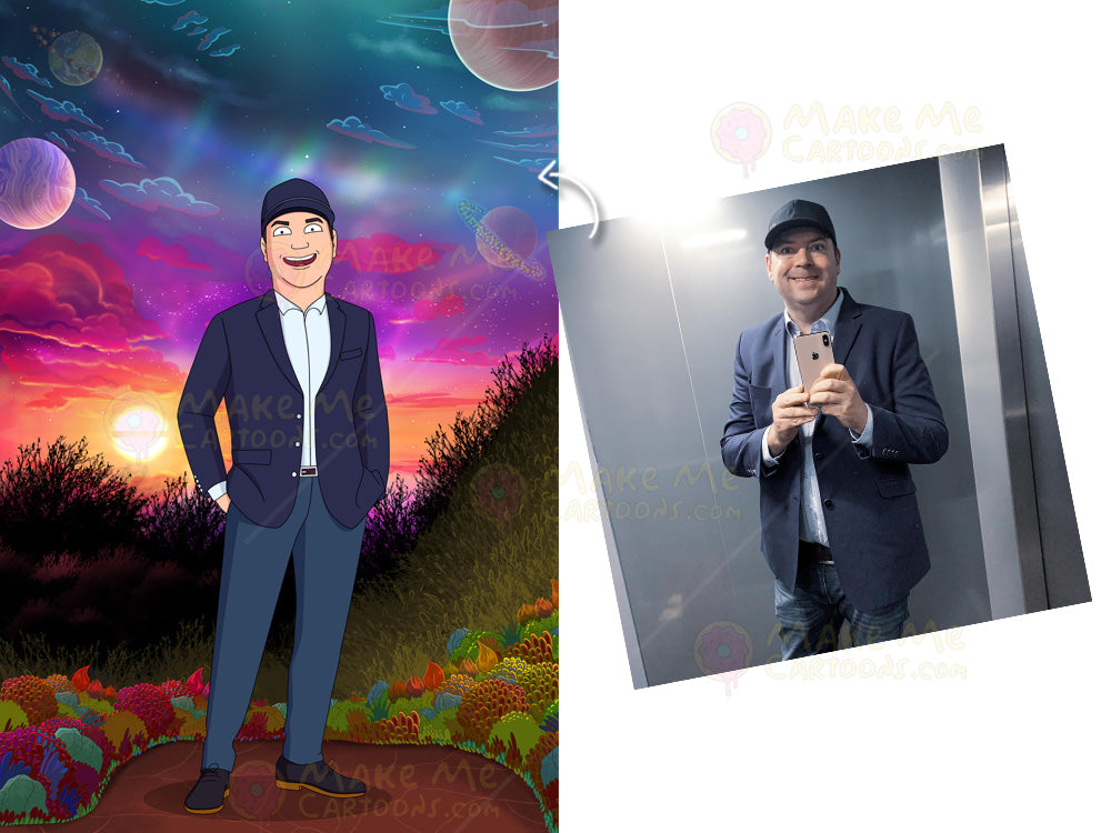 Rick and Morty Style Custom Portrait - Make Me Cartoons