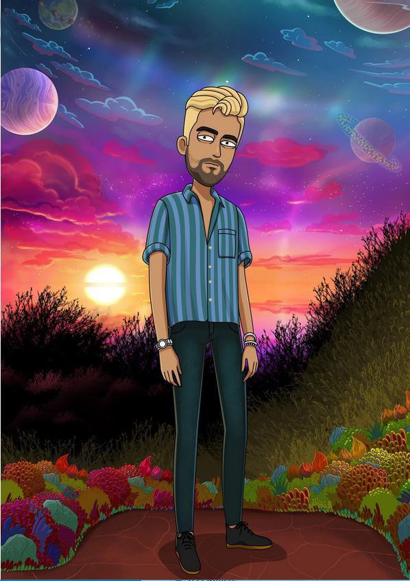 Rick and Morty Style Custom Portrait