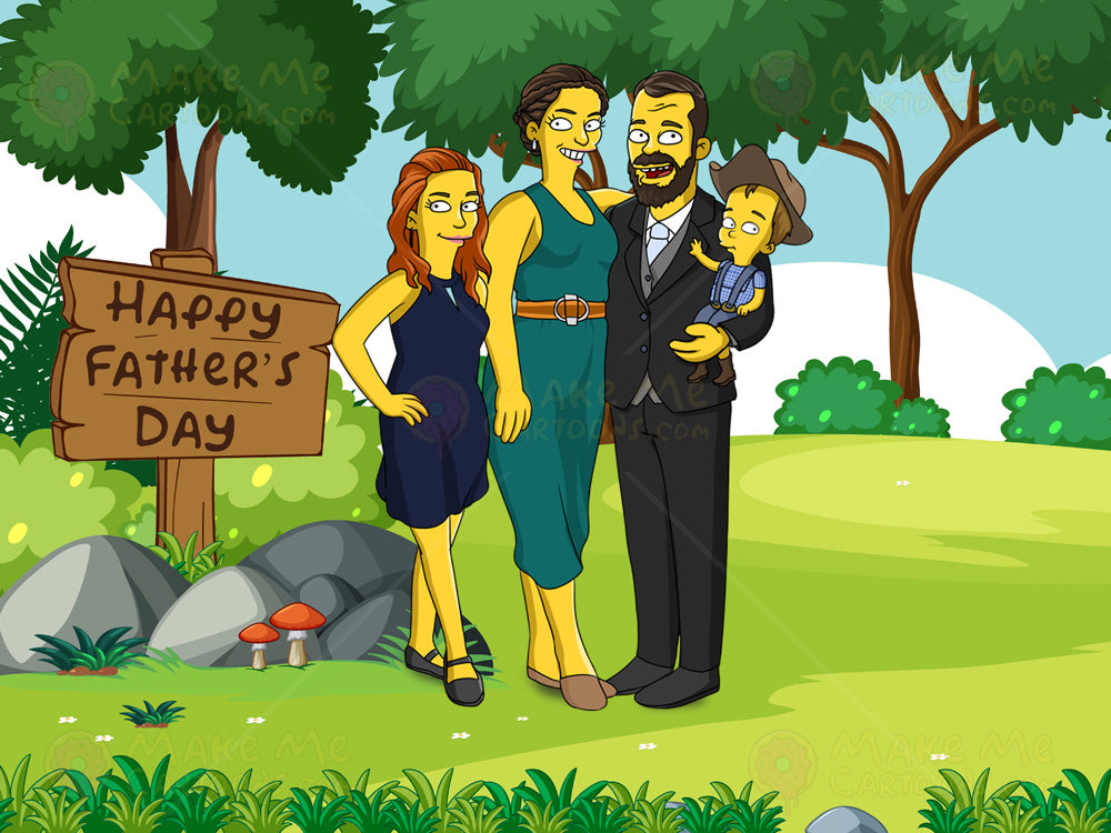 Make Me Yellow - More than 12 (Custom Yellow Family Portrait) - Make Me Cartoons