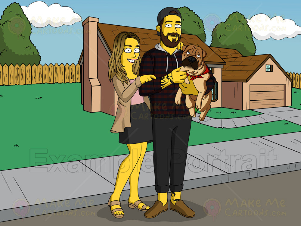 Make Me Yellow - More than 12 (Custom Yellow Family Portrait) - Make Me Cartoons