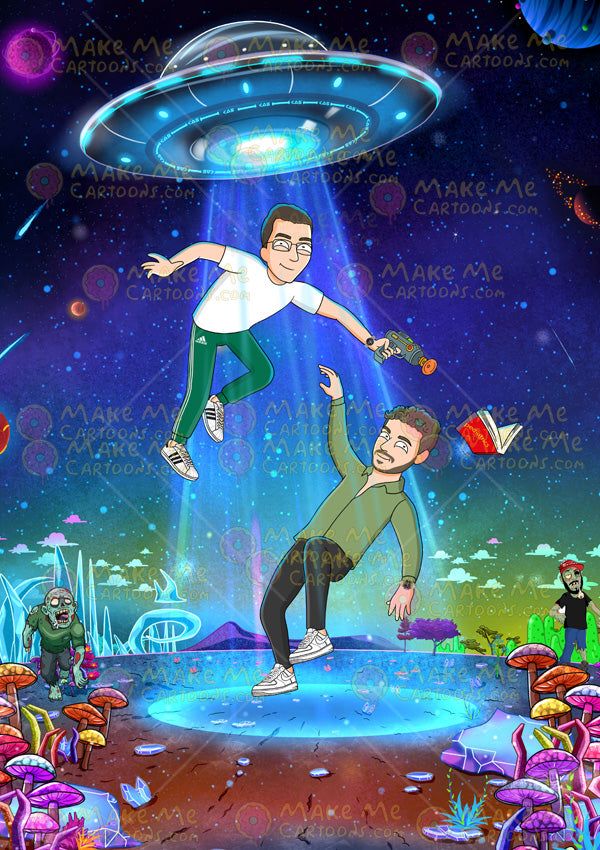 Rick and Morty Style Custom Portrait