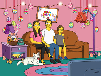 Make Me Yellow - Hand Drawn Digital Portrait - Make Me Cartoons