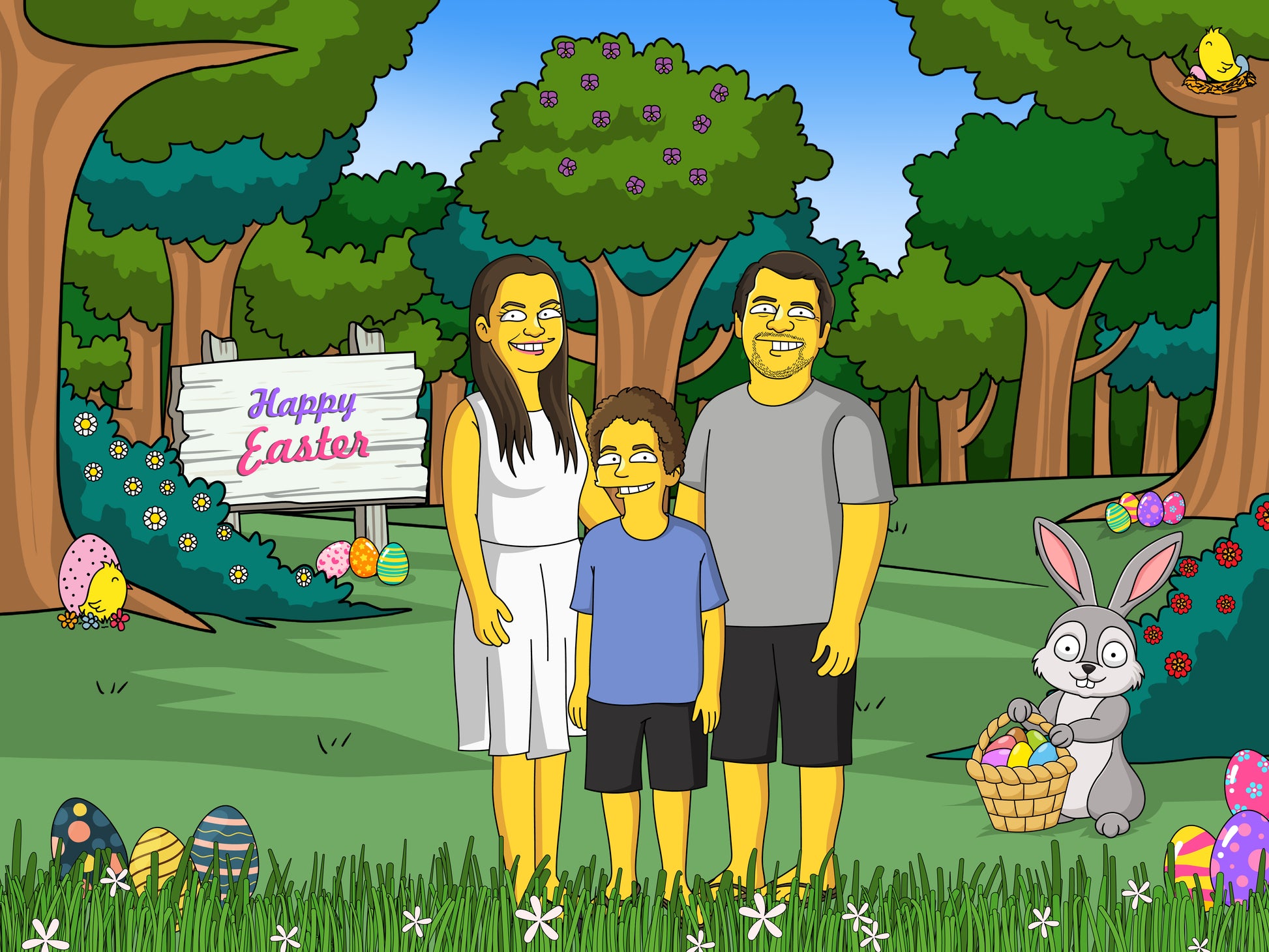 Make Me Yellow - Hand Drawn Digital Portrait - Make Me Cartoons