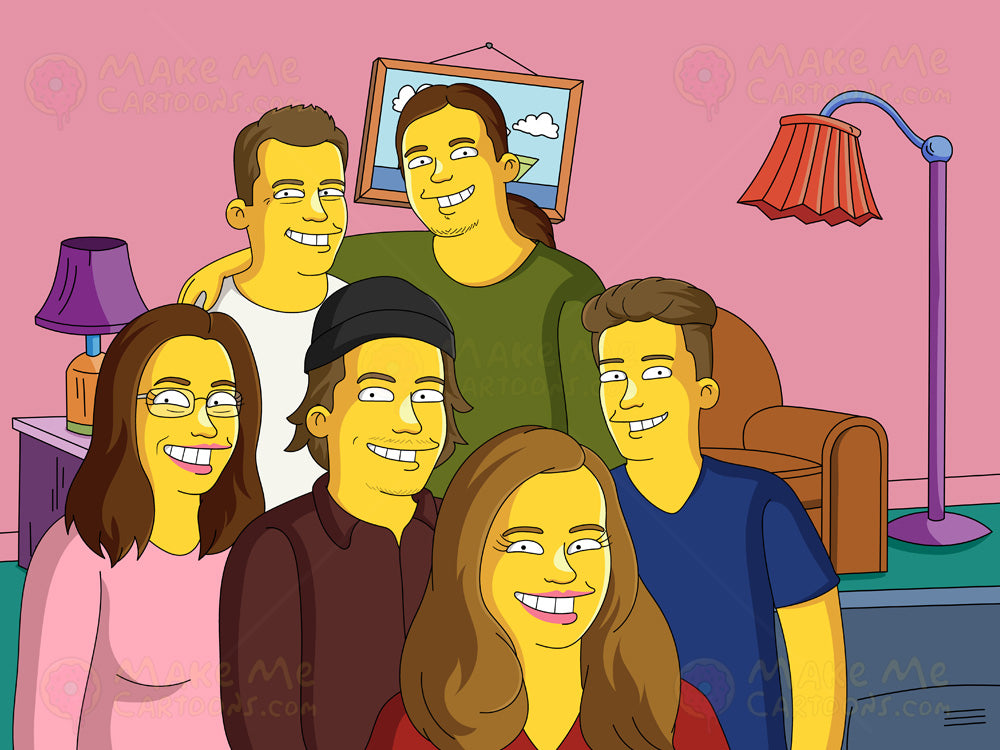 Make Me Yellow - More than 6 (Yellow Family Portrait) - Make Me Cartoons