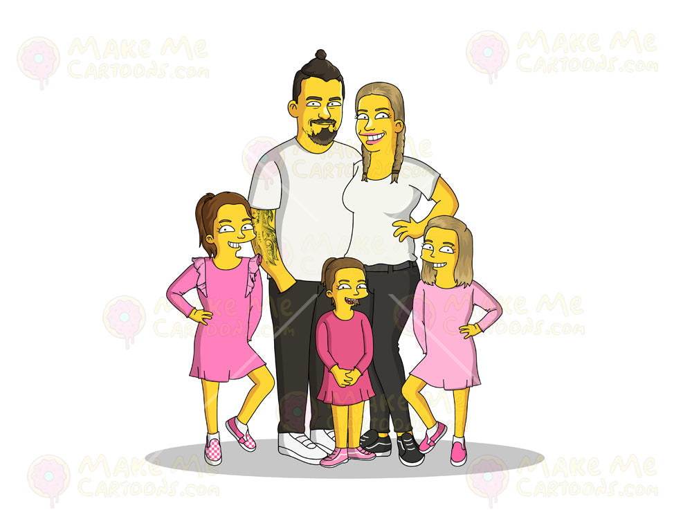 Make Me Yellow - More than 6 (Yellow Family Portrait) - Make Me Cartoons